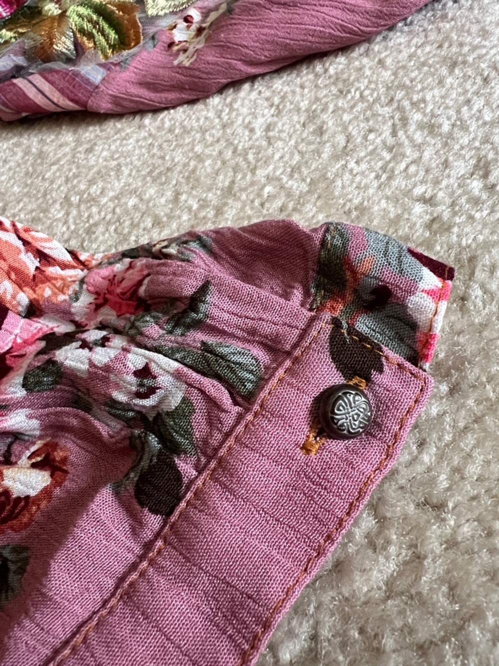 Aratta Silent Journey Floral Wrap Maxi Dress in Mauve Pink with Waist Tie - Picture 14 of 15